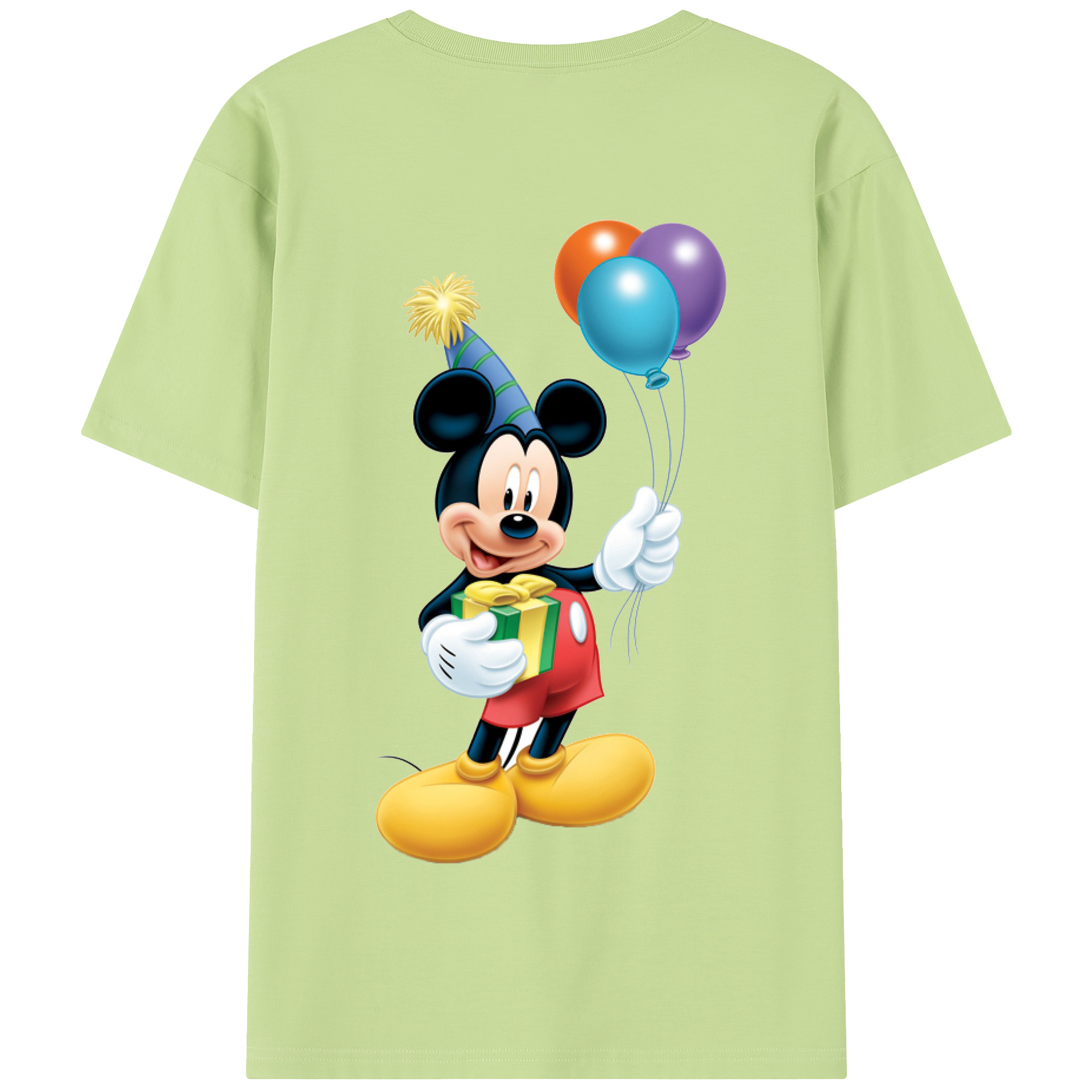 （画像用） ミッキーマウス Mickey Mouse 綿100％半袖Tシャツ（背面プリント）